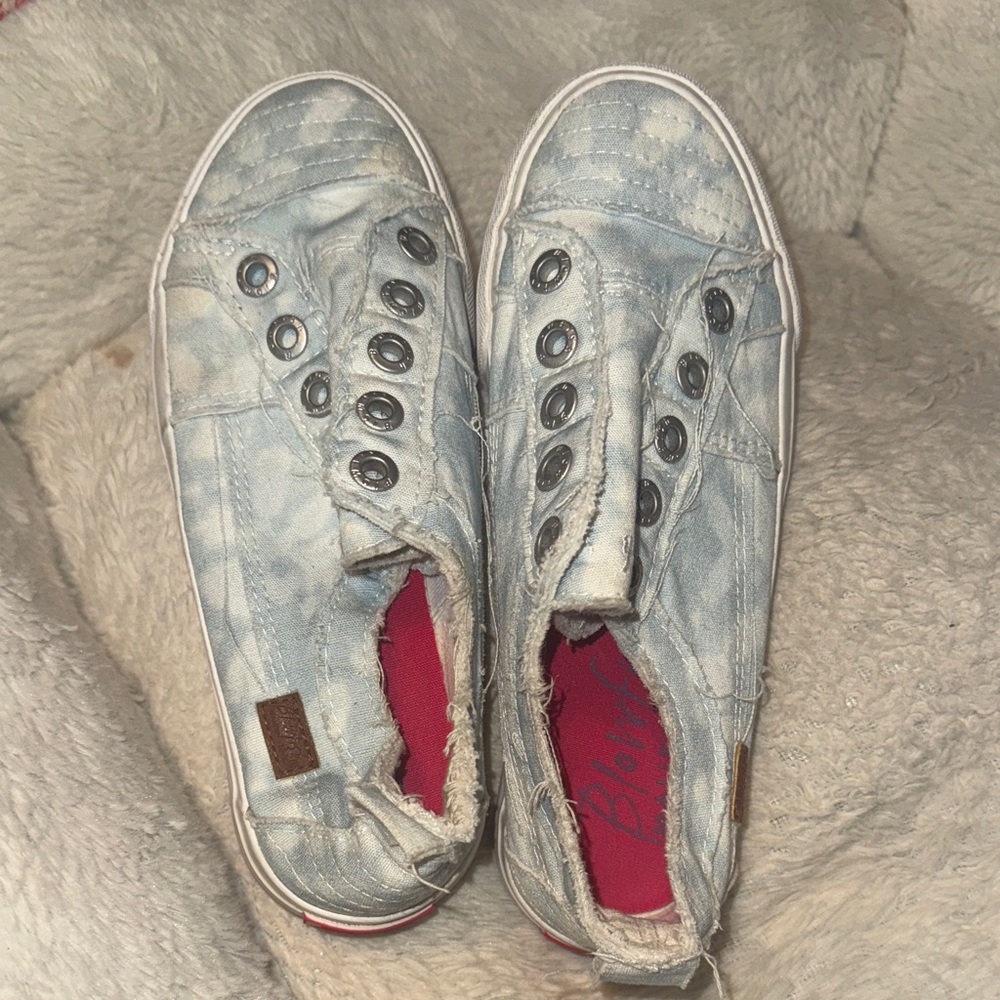 Blowfish Light Blue Distressed Sneakers